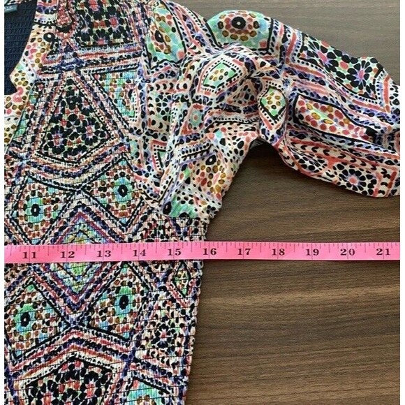 Anthropologie Maeve Sleeved Amethyst Smocked Button Up Bodice Dress Boho Fall SP - Picture 7 of 12